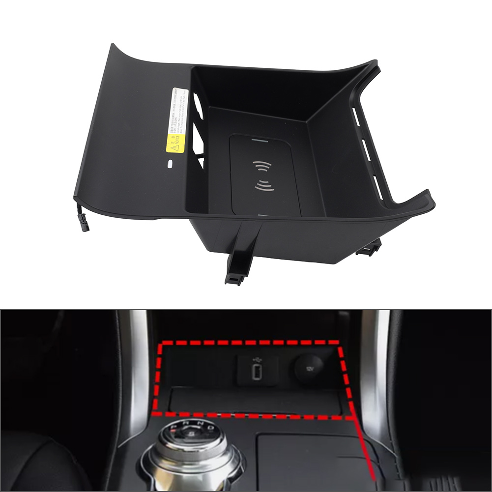 Wireless Phone Charger Pad - แท่นชาร์จโทรศัพท์ไร้สายในรถยนต์สำหรับฟอร์ด มอนเดโอ 2015 2016 2017 2018