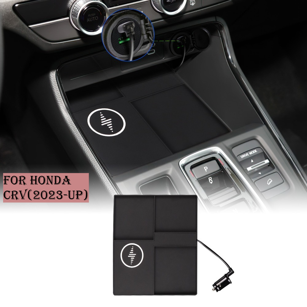 Wireless Phone Charger Pad - แท่นชาร์จไร้สายในรถยนต์ ชาร์จเร็วเสถียร สำหรับ Honda CRV 2023