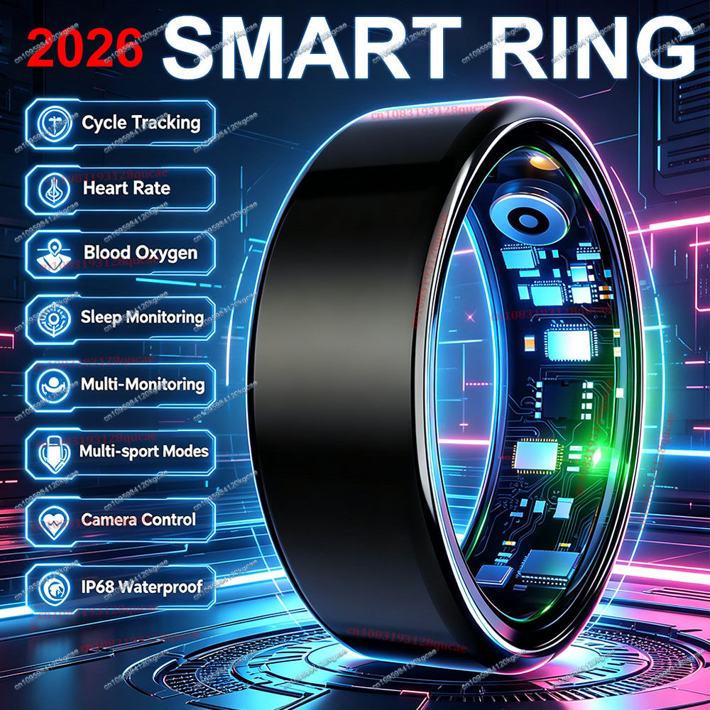 Smart Ring Health - 2026 ใหม่ สมาร์ทริง วัดอัตราการเต้นของหัวใจ ความดันโลหิต ตรวจสอบการนอนหลับ
