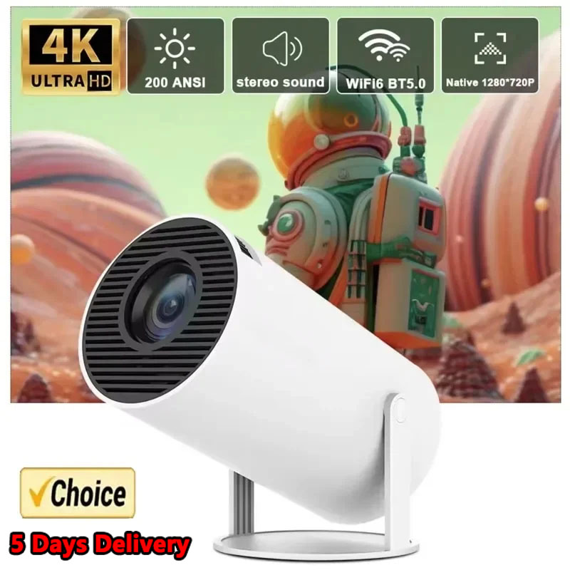 Mini Projector Portable - โปรเจคเตอร์ใหม่ปี 2026 4K Android 11 Mini
