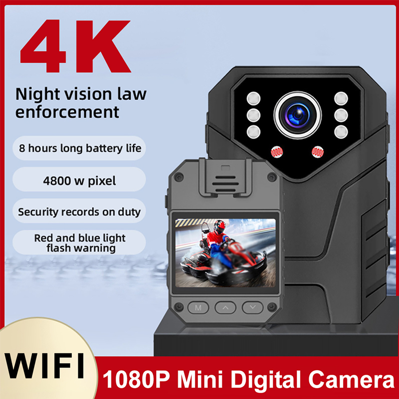 Compact Camera Mirrorless - 1080P ฟูลเอชดี มินิกล้อง 2 นิ้วหน้าจอการมองเห็นตอนกลางคืนเครื่องบันทึกวิดีโอความปลอดภัยตำรวจบอดี้แคมการเฝ้าระวังภายในบ้านกล้องวิดีโอขนาดเล็ก