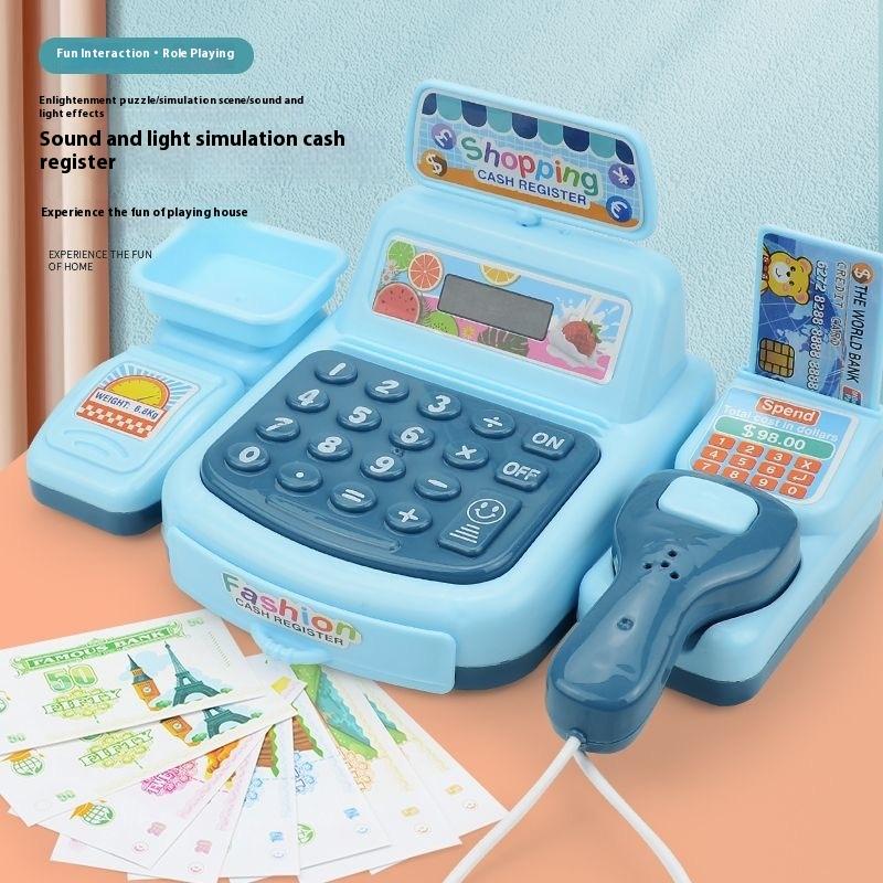 New Gadgets Electronic - 【ใหม่】ชุดของเล่นเครื่องคิดเงินซูเปอร์มาร์เก็ตพร้อมไฟและเสียงเอฟเฟกต์ 1 ชุด ของเล่นจำลองการซื้อขาย