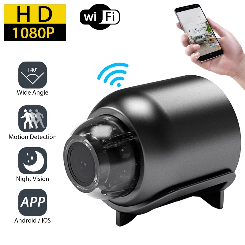Compact Camera Mirrorless - กล้องขนาดเล็ก 1080P HD กล้องไร้สาย WiFi กล้องมองกลางคืน