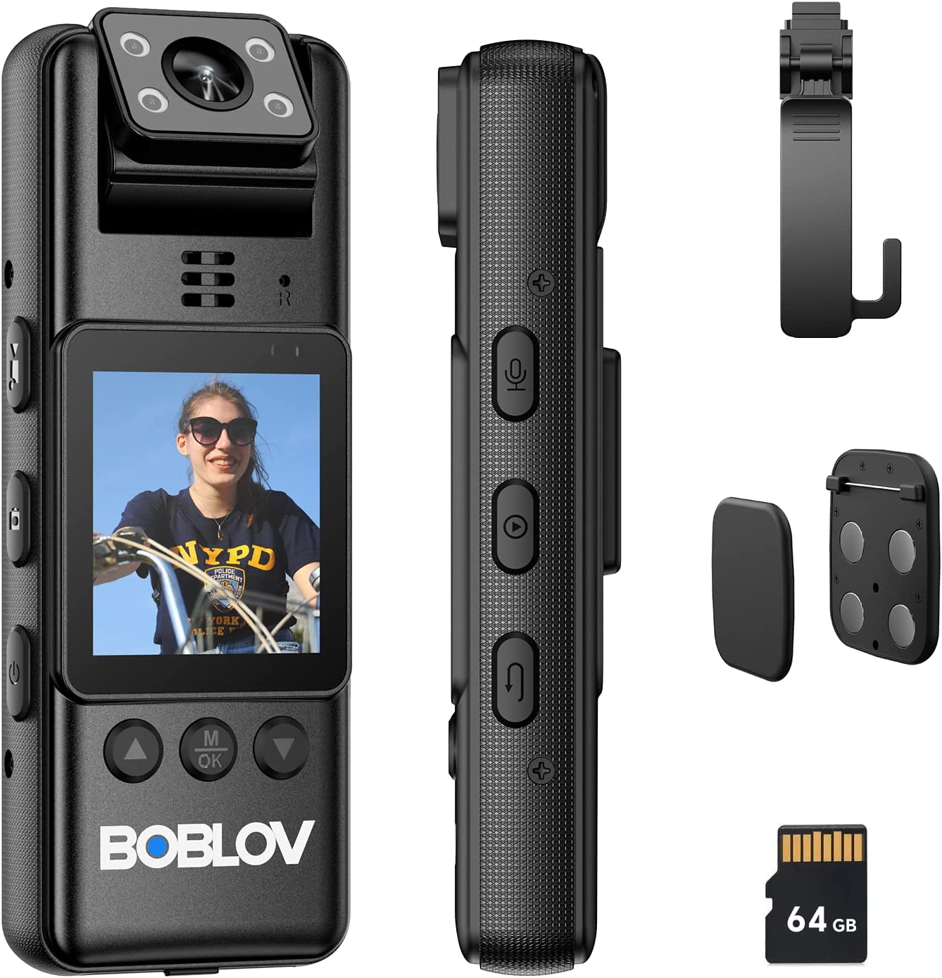 Compact Camera Mirrorless - Boblov คลิปแม่เหล็กติดกล้องขนาดเล็กกล้องขนาดเล็กมองเห็นกลางคืนอินฟราเรดแบบหมุนได้1080P 180เครื่องบันทึกวีดีโอ