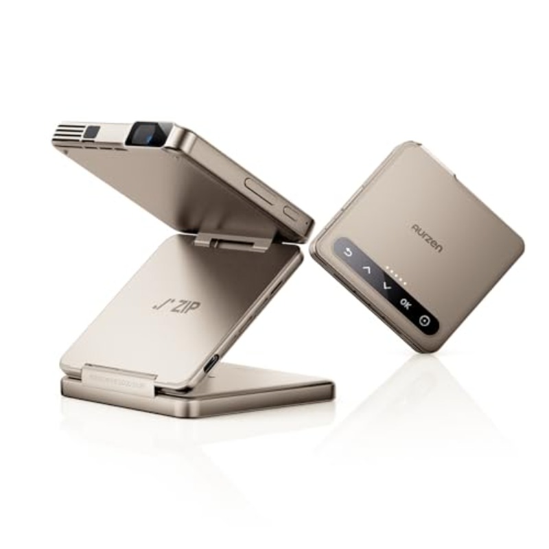 Mini Projector Portable - โปรเจคเตอร์พกพา Yinzam ZIP Gold Tri-Fold DLP