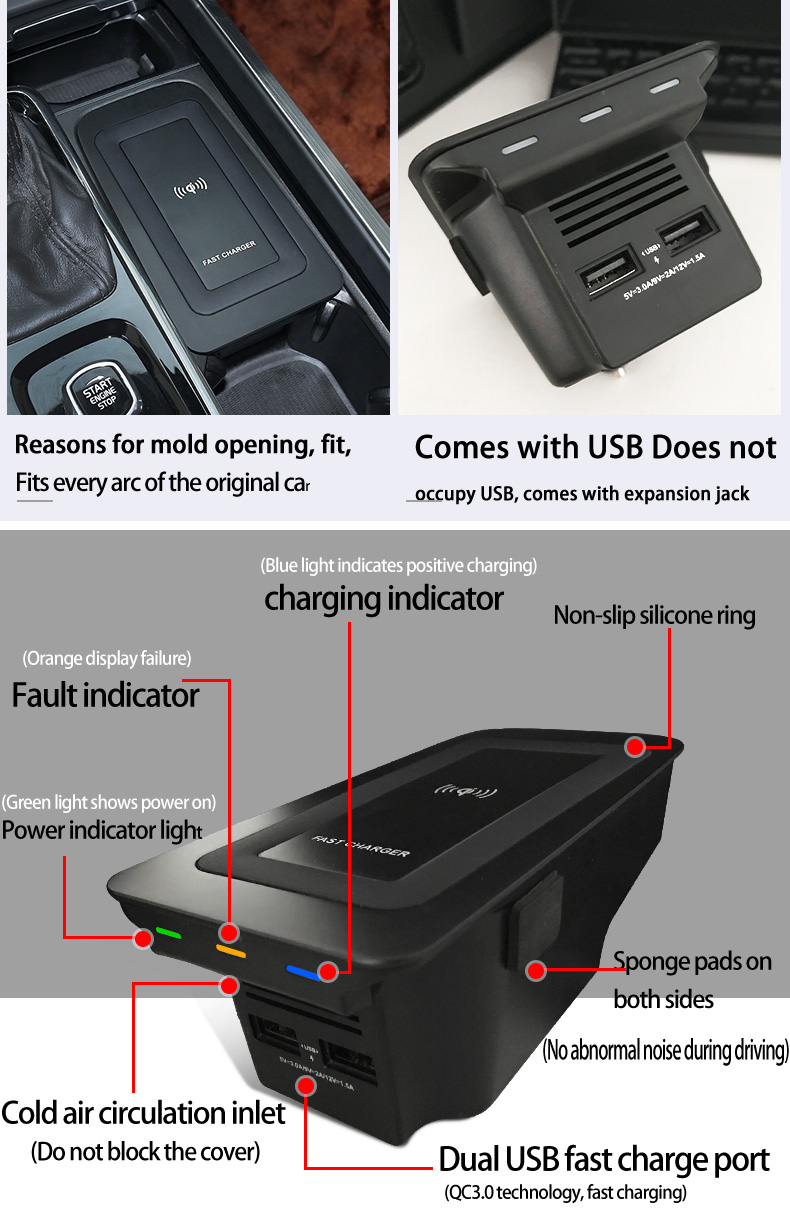 ที่ชาร์จแบบไร้สาย15W สำหรับวอล - Wireless Phone Charger Pad บทวิจารณ์และราคา