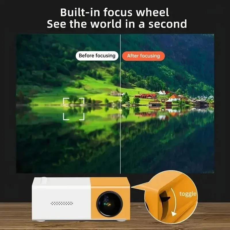 โปรเจคเตอร์ทีวีพกพา 110V-220V, - Mini Projector Portable บทวิจารณ์และราคา