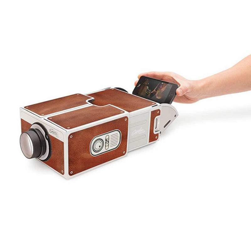 โปรเจ็คเตอร์3D DIY กระดาษแข็งม - Mini Projector Portable บทวิจารณ์และราคา
