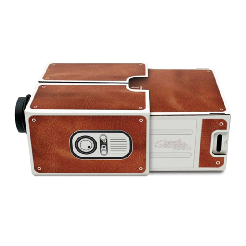 โปรเจ็คเตอร์3D DIY กระดาษแข็งม - Mini Projector Portable บทวิจารณ์และราคา