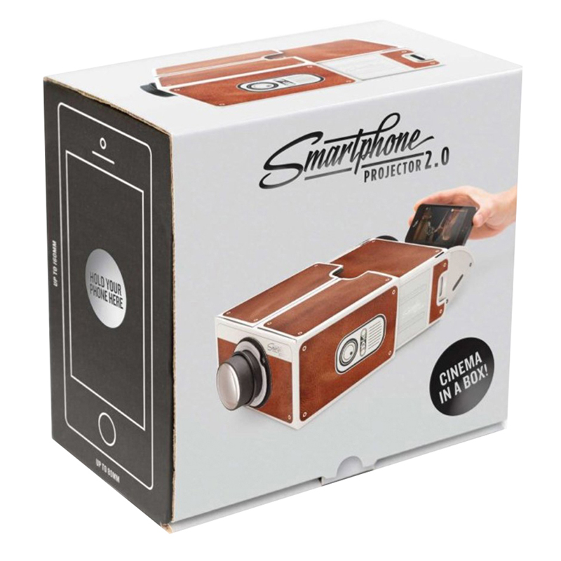 โปรเจ็คเตอร์3D DIY กระดาษแข็งม - Mini Projector Portable บทวิจารณ์และราคา