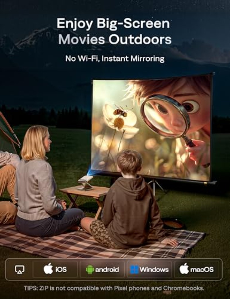 โปรเจคเตอร์พกพา Yinzam ZIP Gol - Mini Projector Portable บทวิจารณ์และราคา