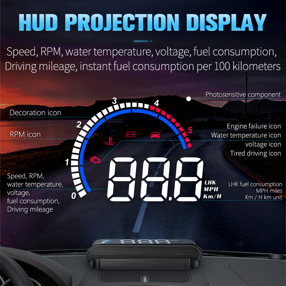M13 เครื่องฉายความเร็ว OBD สำห - Mini Projector Portable บทวิจารณ์และราคา