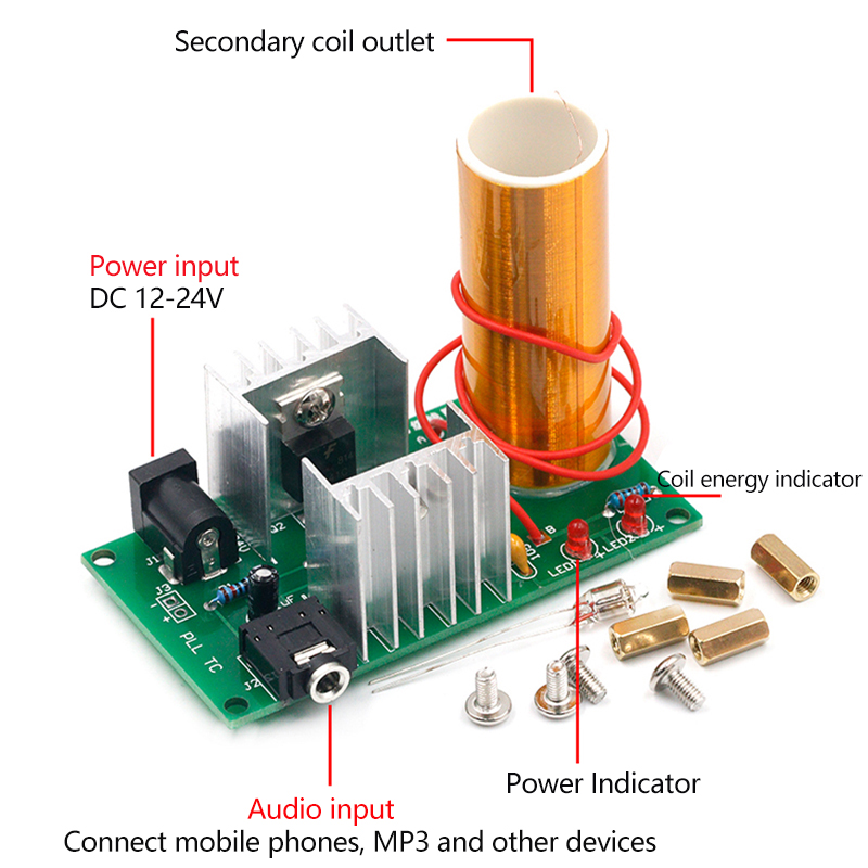 Mini Tesla Coil DIY ชุดอิเล็กท - New Gadgets Electronic บทวิจารณ์และราคา